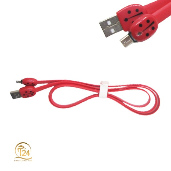 کابل شارژ میکرو USB مدل کفشدوزک