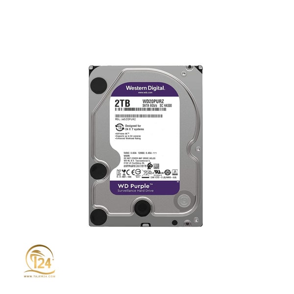 هارد دیسک اینترنال Western Digital ظرفیت purple 2TB