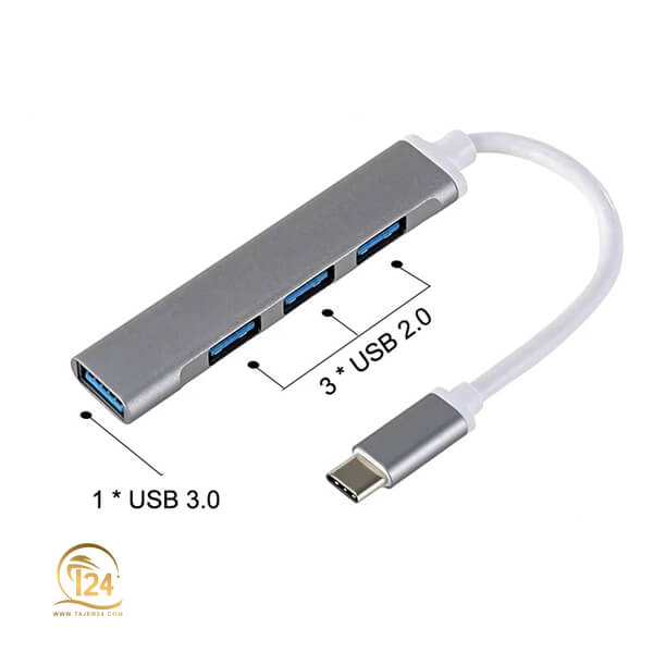 هاب USB-C چهار پورت مدل C-809